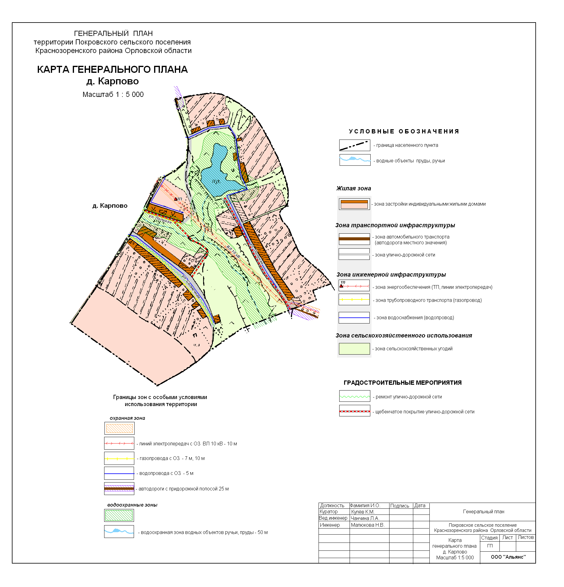 Карта межевания краснозоренского района